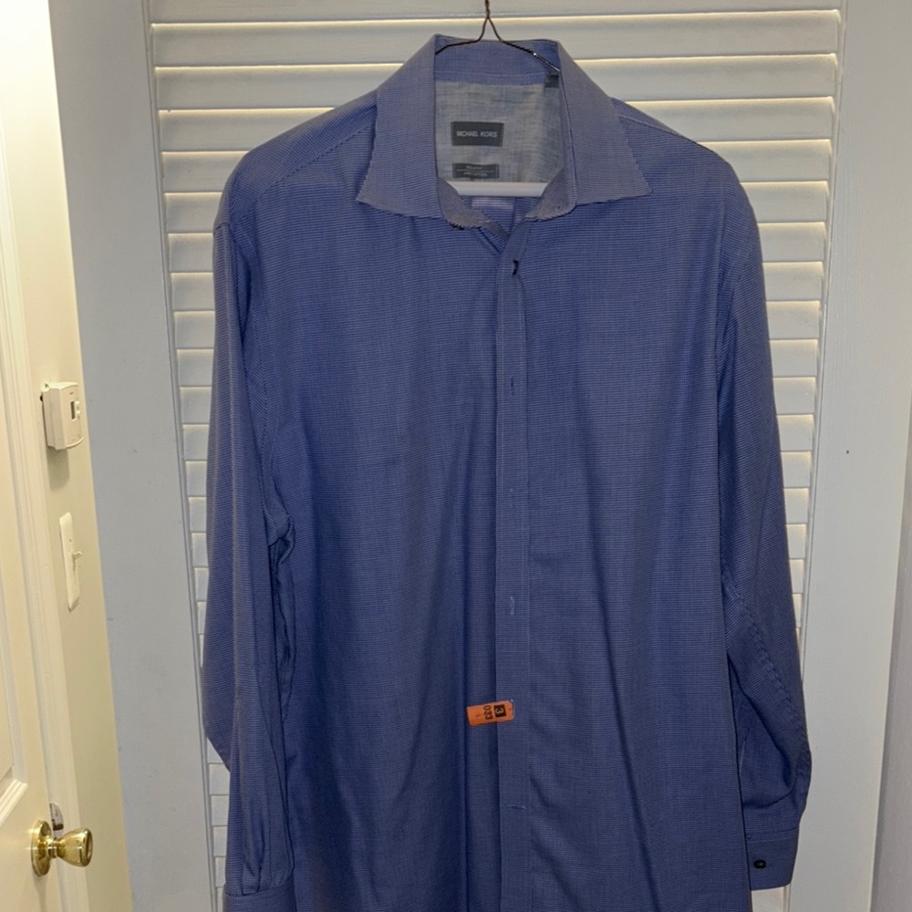Michael Kors Classic Blue Button-Up Shirt